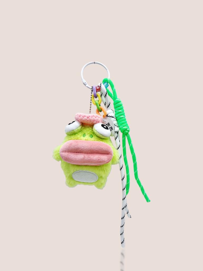 Мультяшная Уродливая Милая Лягушка Подвеска Кукла Забавная Большие Глаза Колбасный Рот Лягушка Подвеска на Сумку Брелок