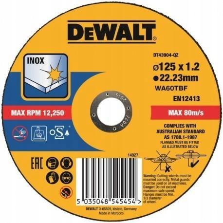 Tarcza dewalt dt43904 1,2 x125mm