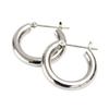 [Jewelry Excellente] PT900 Hoop Earrings 3.0mm×17mm Ring Hoop Earrings (Platinum 900)