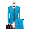Men's Slim Fit Three-Piece Suit, Multi-Color British Wedding Tuxedo, Plus Size Groomsman Set