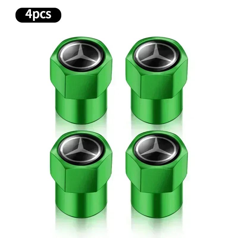 CDR4 4PCS Car Badge Wheel Tires Valve Caps Metal Tyre Dust Covers For Mercedes Benz Amg W204 W213 W205 W211 W212 W176 W205 W203