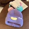 Ugly fish hat women's autumn and winter wool hat shows a small face and keeps warm knitted hat cute ugly cute funny ear hat