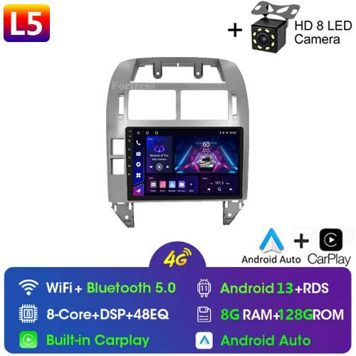 Fortress для Volkswagen Polo Mk4 2001 - 2011 Android автомобильный радиоприемник мультимедийный плеер Carplay Auto Stereo GPS Navi 2din DSP головное устройство