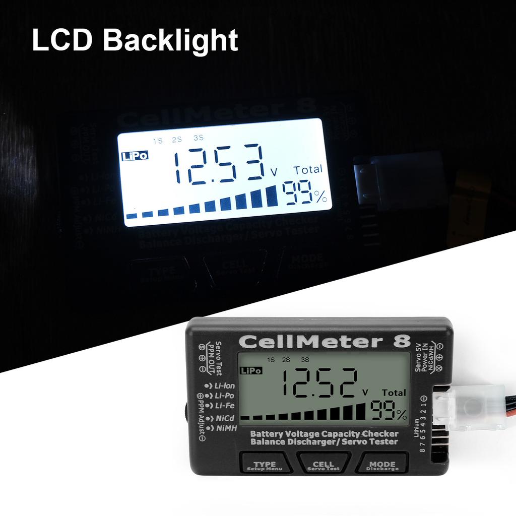 Цифровой индикатор емкости батареи Тестер Детектор Балансировщик разрядник сервопривода для