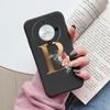 Чехол для телефона с буквой для Honor X9b X9a Magic5 Lite Magic6 Lite 5G Чехол Ретро Цветы Розовый Черный Мягкий ТПУ Силиконовый с инициалами Fundas