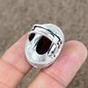 Garnet Genstone Handmade 925 Sterling Silver Jewelry Ring Size 7 KKG-469
