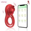 Bluetooth APP Cockring Кольцо для пениса Вибратор для мужчин и женщин Стимулятор клитора Кольца для пениса Задержка эякуляции Секс-игрушки для пар