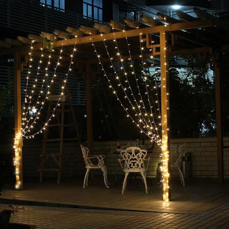 3x3M 300LEDs занавеска сосулек гирлянда с хвостовой вилкой для рождественского наружного украшения EU вилка