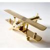 Brass Aeroplane Showpiece, Table Top Miniature Decorative Showpiece for Home Decor & Office Table,  Long, Gold