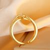 Кольцо с жемчугом и золотом, женское, простое, легкое, роскошное, модное, регулируемое, индивидуальное, ретро, нишевый дизайн, открытое кольцо