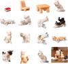 Manatom Moss Terrarium Figures Animals Animal Figures Terrarium Mini Figures Cat Mascot Figurines 15 Pieces