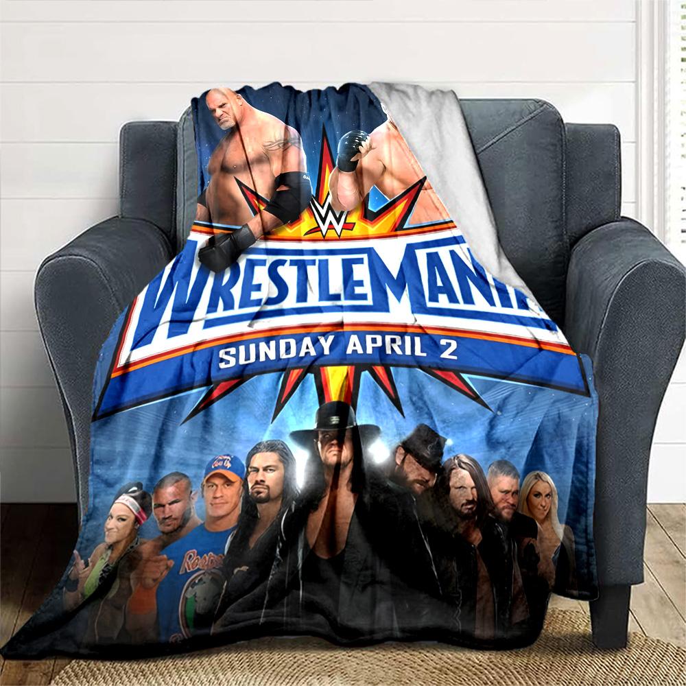 Wrestlemania Blanket Comfortable Great for Bed Livingroom Couch for All Seasons Digital Print Perfect Gift for Relatives and Friends