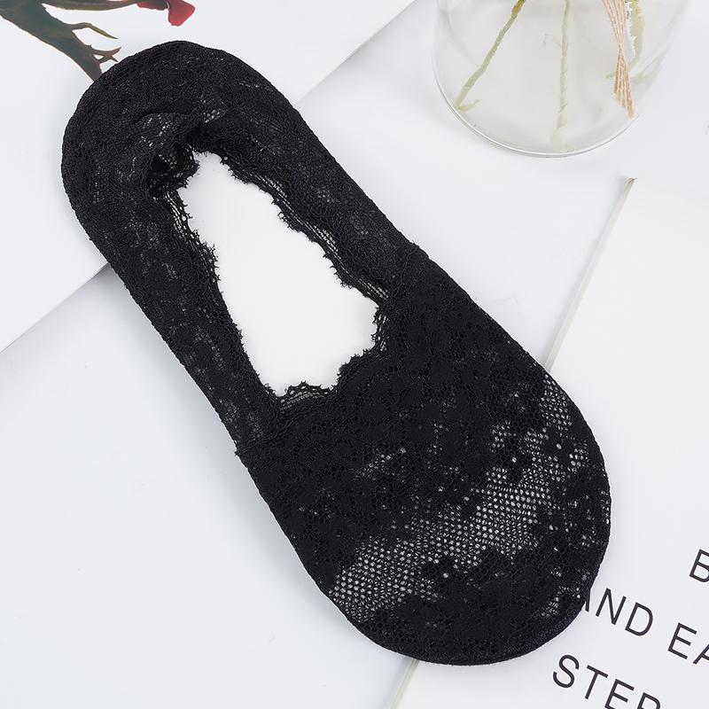 1/5 пар для женщин и девочек, летние кружевные носки с вишневым цветочным принтом из силикагеля, нескользящие нескользящие тапочки на хлопковой подошве с невидимой хлопковой подошвой, носки-лодочки