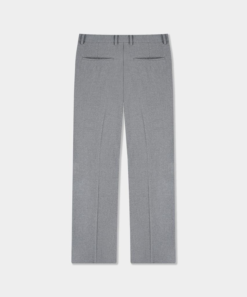 BIRBANTE [Birbante] Melange Double-Pleat Set-Up Slacks - Light Gray