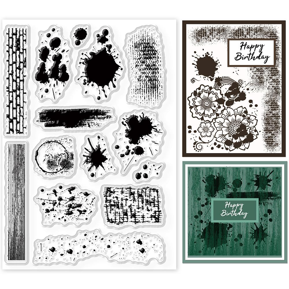 PVC Plastic Stamps for DIY Scrapbooking Photo Album Decorative Cards Making Stamp Sheets 16x11x0.3cm