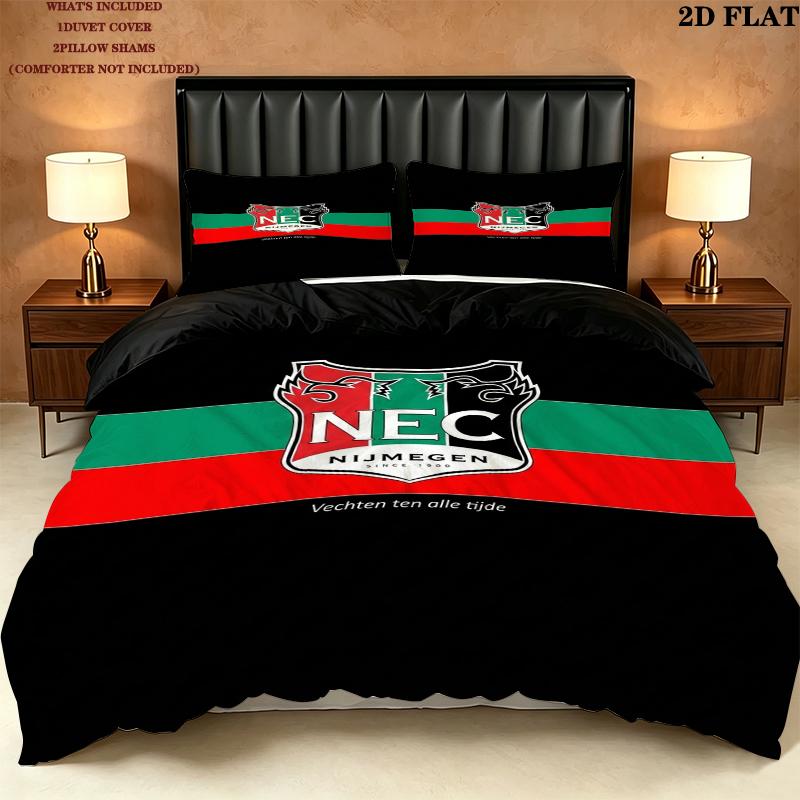 Постельное белье с узором Неймеген (Nec Nijmegen) Комплект одеяла Пододеяльник Наволочка Домашний Декор Подарок на День Рождения (1 * пододеяльник + 2 * наволочка без наполнителя)