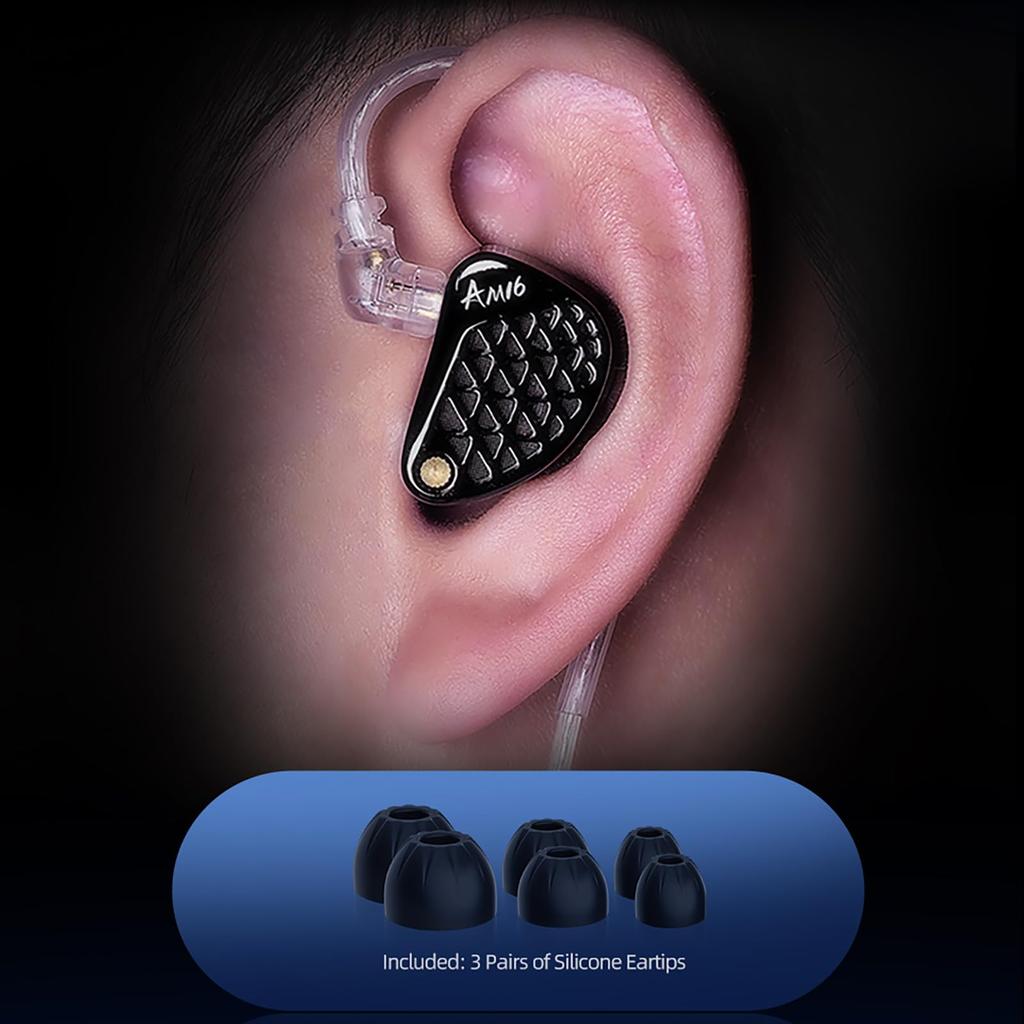 Linsoul KZ AM16 Чистая арматурная (BA) Высококлассные китайские внутриканальные наушники воспроизводят звук высокой плотности, недостижимый с динамическими драйверами,