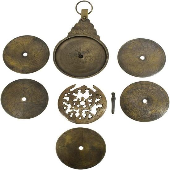 Hanging Brass Arabic Astrolabe Globe Maritime Navigational Astrological Calendar