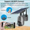 4G SIM-карта WIFI Солнечная батарея PTZ 3MP/5MP Уличная водонепроницаемая PIR-сигнализация Обнаружение движения P2P CCTV камера