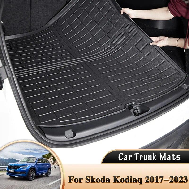 EVA Car Rear Trunk Mat Waterproof Protective Liner Trunk Tray Floor Mats for Skoda Kodiaq NS7 5 Seat 2017~2023 2022 Accessories