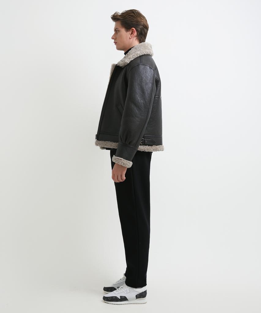 Strike Helios Lambskin Shearling Jacket (Dark Brown)