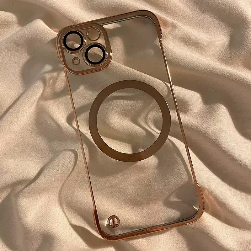 Подходит для iPhone 16 Безрамочный чехол для телефона Магнитная адсорбция Apple 15 ProMax Полупакет Ультратонкий 14 Чехол для защиты от падений