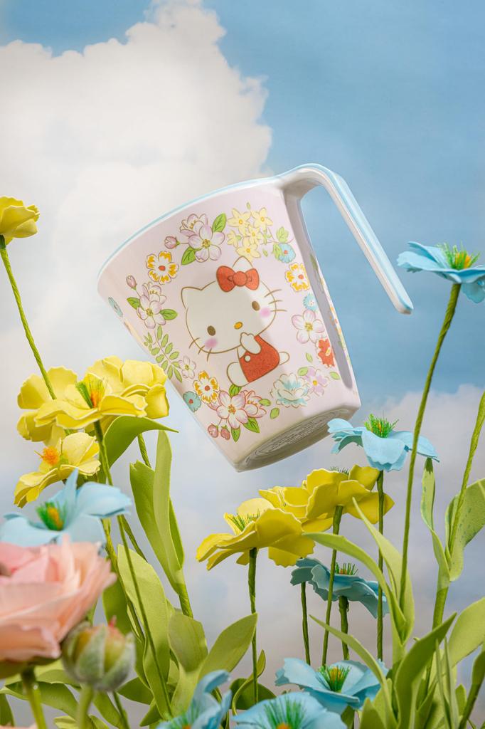 Skater Melamine Tumbler with Hello Handle, 300ml, Kitty, Sanrio, MTH3-A