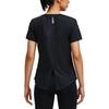 Under Armour Однотонная футболка с круглым вырезом и коротким рукавом с принтом, женские топы, черный цвет 1373399-001