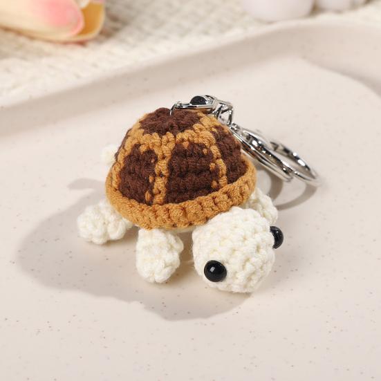 Keychain Pendant Crochet Turtle Shape Charm Hanging Ornament Wallet Backpack Car Keys Accessory