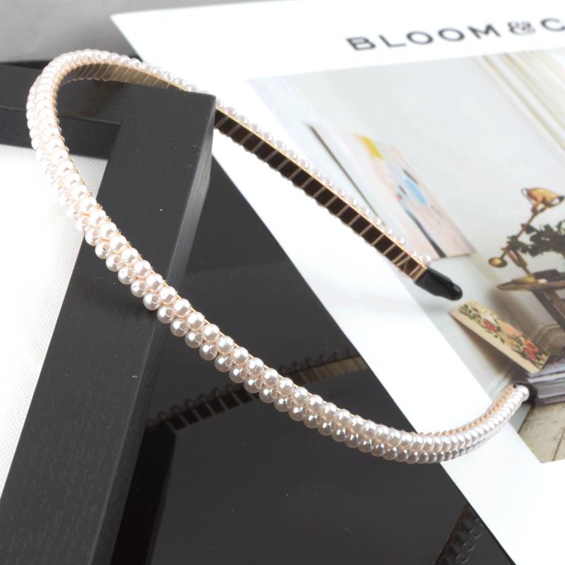 "Корейский стиль жемчужная свадебная повязка на голову - Модный аксессуар ручной работы"