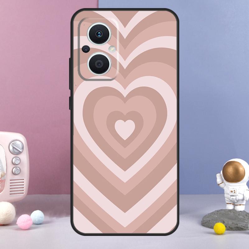 Шалфейно-зеленый Кофе Любовь Сердце Латте Чехол Для OPPO Reno 12 F 11F 13F 14F 10 11 13 14 Pro 7 8 Lite OPPO Find X9 X6 X5 X8 Pro Чехол