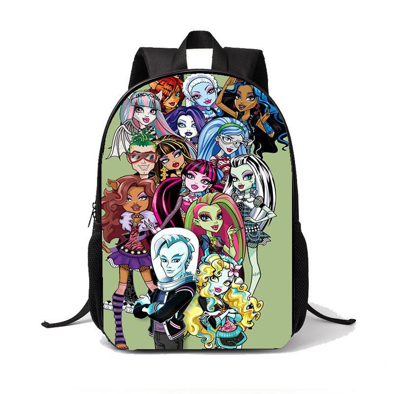 Школьный рюкзак для девочек и мальчиков из легкого нейлона с принтом Monster High для школы