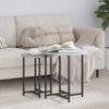 Modern Metal Frame Side Table Set of 2, High and Low, Living Room Decorative Tables, Coffee Tables