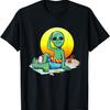Инопланетянин на летних каникулах Тропический пляж Внеземная футболка