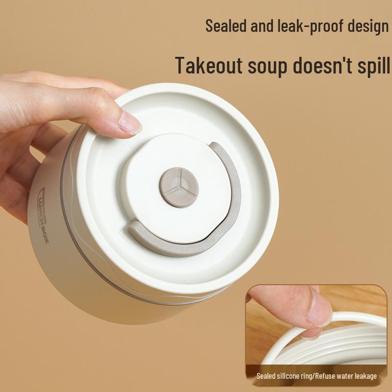 316L Stainless Steel Insulated Bento Lunch Box - Microwaveable & Portable for Office Workers & Students