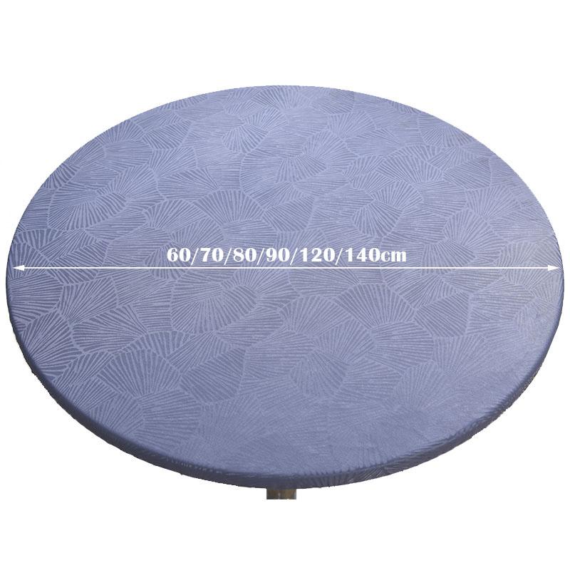 Round Waterproof Table Cover Cloth Protector Polyester Tablecloth Catering Fitted Table Cover with Elastic Edged