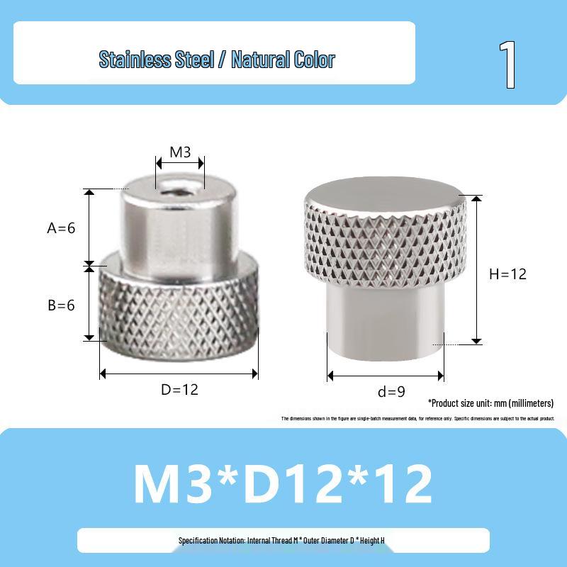 Ручная накатанная гайка из нержавеющей стали Hongkangming для M3-M12.