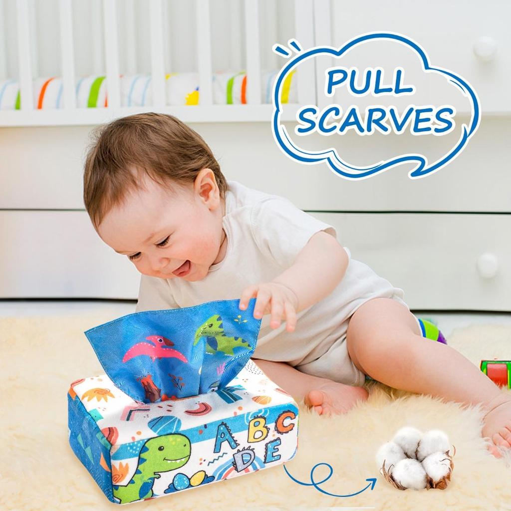 Игрушки Монтессори для малышей, многоразовая моющаяся коробка для волшебных салфеток для мальчиков и девочек, обучающие игрушки для раннего детства, подарки для детей(1 упаковка)