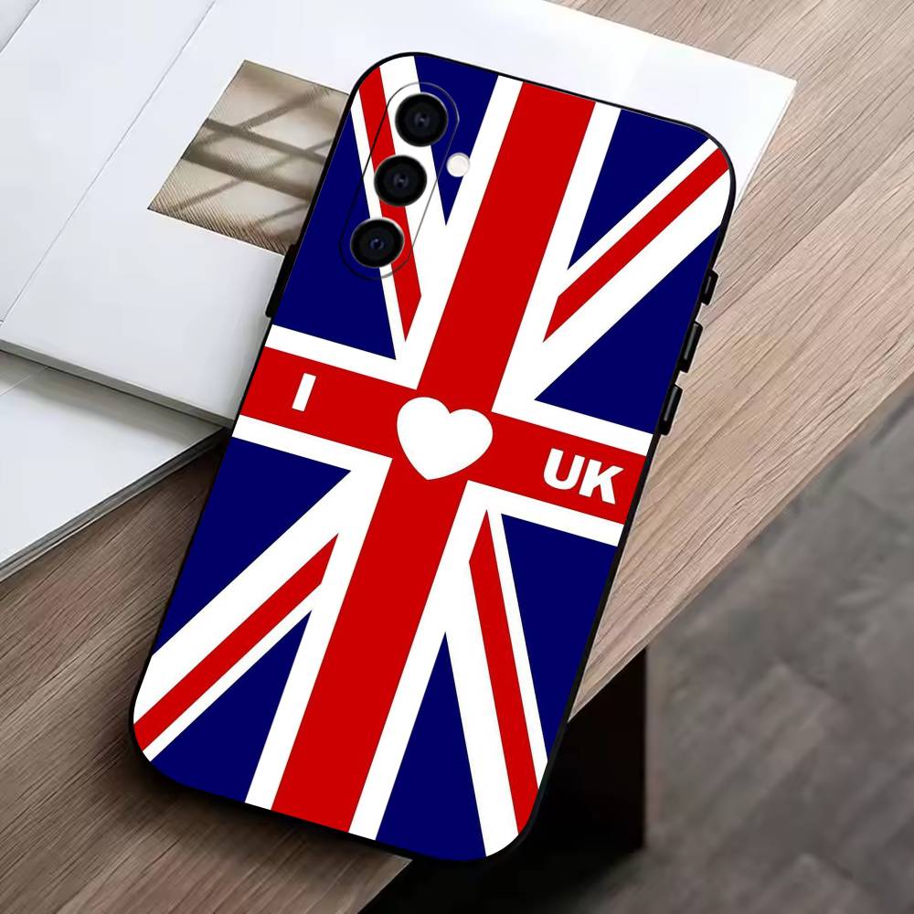 The American flag Phone Case Black Silicone Soft For Samsung Galaxy A73,A72,A71,A70,A53,A52,A51