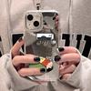 Для Xiaomi 14PRO Зеркальный футляр с пуховкой Мультяшный зеркальный чехол для телефона Охлаждающий летний для Redmi NOTE13PRO