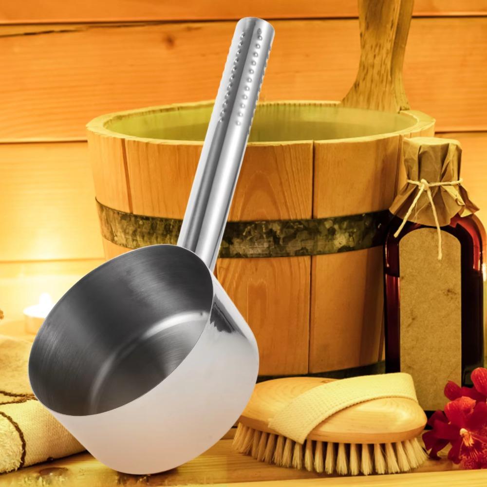 Thickened Kitchen Water Scoop Long Handle Soup Scoop Household Stainless Steel Water Ladle Canteen
