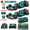 Ббураго 1:43 2023 F1 Aston Martin №14 Фернандо Алонсо №18 Лэнс Строллович Сплав Люксовая Литая Модель Автомобиля Серия Игрушек