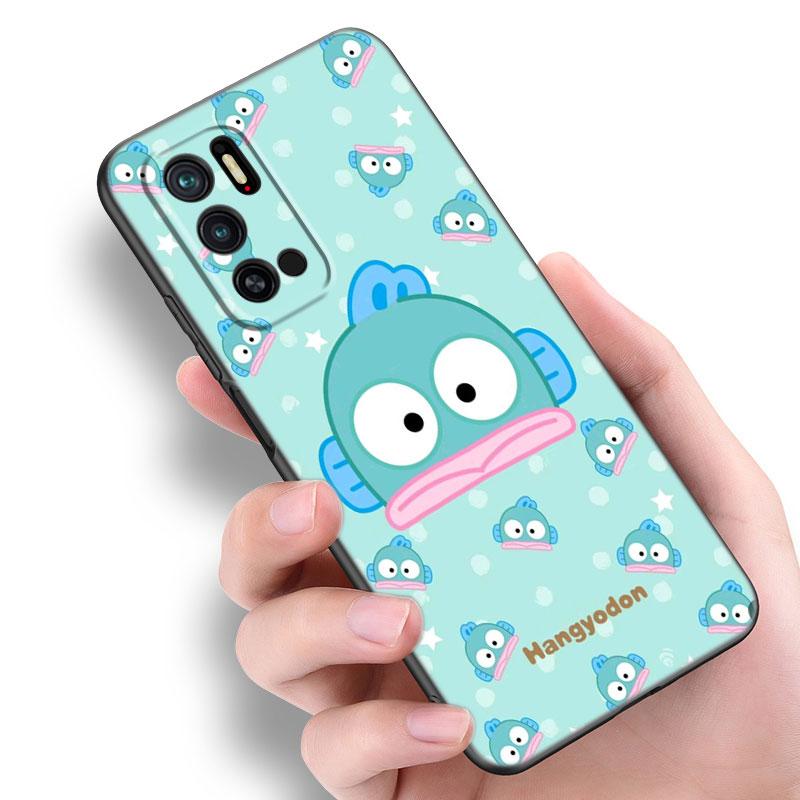 Cartoon Hangyodon Black Silicone Phone Case For Xiaomi Redmi Note 10 11 11S 12 13 4G 8 9 11T Pro 5G Plus 8T 9S 10S 12S