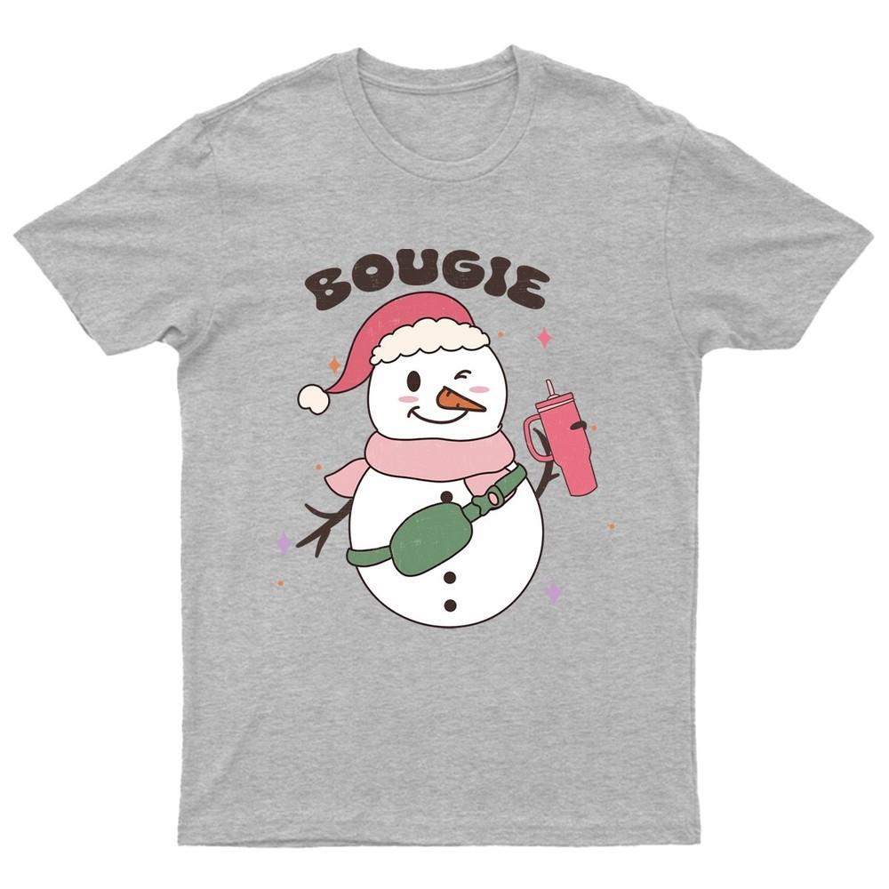 Bougie SnowUnisex Christmas Holiday TShirt Unisex Gift Retro Seasonal Funny