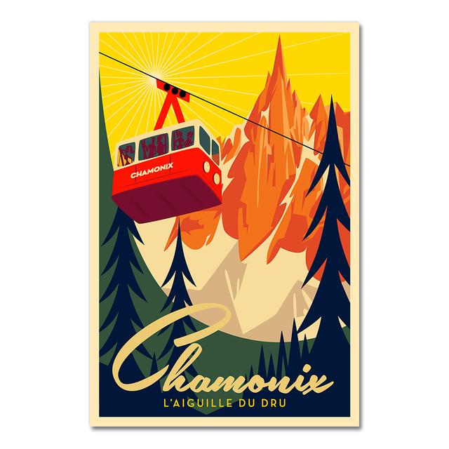 Ski in Australia New Zealand Canvas Painting Vintage Wall Kraft Posters Coated Wall Stickers Home Decoration Pictures Gift No Frame