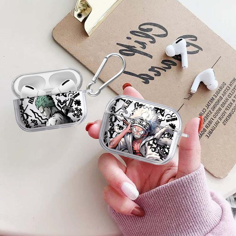 Аниме One Piece Луффи Зоро Прозрачные Чехлы для Наушников Чехол для Airpods Pro 1 Pro3 4 3 2 Pro2