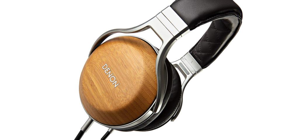 Denon Headphones High Resolution Compatible Sealed Dynamic Overhead Wood Housing Moso Bamboo AH-D9200 AH-D9200EM