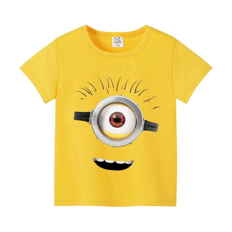 Cute Kids Minions Tshirts Made of Pure Cotton Tops Suitable for Both Boys and Girls Comfortable Tops and A Great Birthday Gift