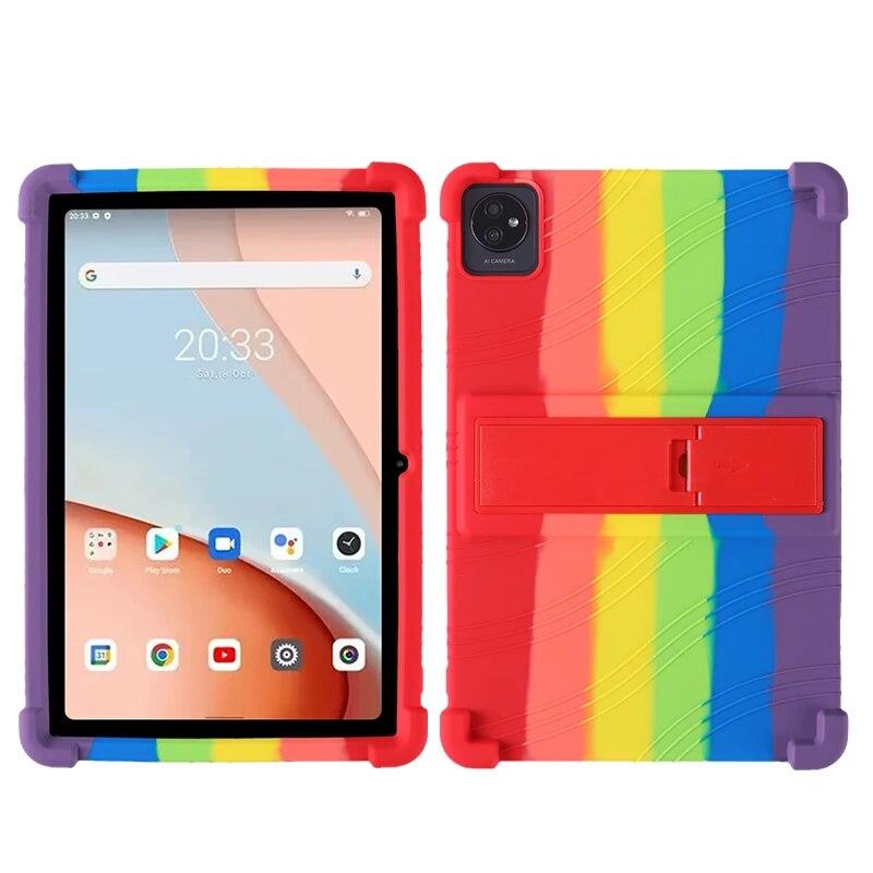 4 утолщенных Cornors Kids Safety Funda для Blackview Tab A7 Kids 2023 10,1 "Ударопрочный силиконовый чехол для планшета ПК с подставкой