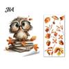 Party Decoration Stickers for Glass Autumn Static Window Sticker with Cute Animals & Maple Leaves, Removable Harvest Decorations Festival Clings,